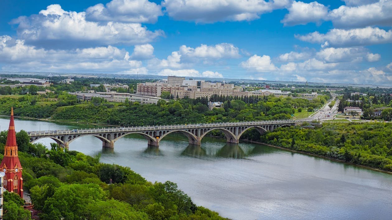 The University Bridge over the South Saskatchewan River in Saskatoon